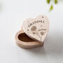 Engraved Birth Flower Heart Shaped Trinket Box, thumbnail 2 of 2