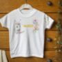 Woodland Bunny Rabbit T Shirt, Personalised With Name, thumbnail 1 of 4