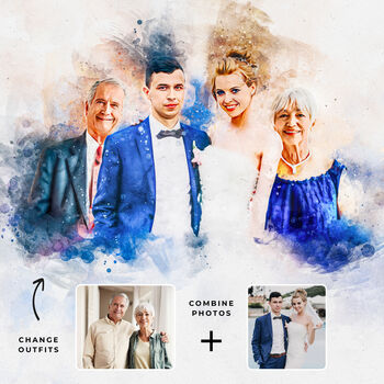 Father's Day Gift Custom Portrait, 3 of 8