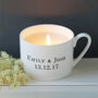 Scented Candle In Personalised Hand Decorated China Cup, thumbnail 1 of 2