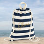 Personalised Nautical Drawstring Beach Bag, thumbnail 1 of 2