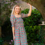 Tilly Block Print Dress Sunflower, thumbnail 3 of 3
