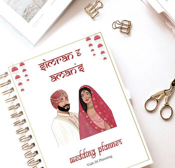 Personalised Couples Sikh Wedding Planner, 4 of 6