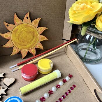 Sunshine Wooden Hanging Summer Letterbox Craft Kit, 3 of 3
