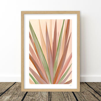 Warm Tone Tropical Leaf Art Print, 5 of 8