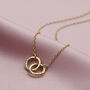 Personalised Double Hoop Names Necklace, thumbnail 2 of 7