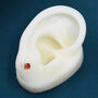 Sterling Silver Natural Red Carnelian Stud Earrings, thumbnail 4 of 11