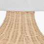 Natural Rattan Table Lamp Complete With Linen Shade, thumbnail 4 of 7