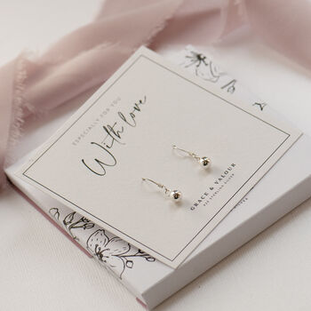 Sterling Silver Ball Drop Earrings, 3 of 12