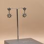 Delicate Flower Sterling Silver Earrings, thumbnail 2 of 2