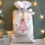 Personalised Pink Christmas Tree Sack For Girls, thumbnail 1 of 4