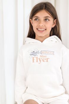 Mini Flyer/ First Time Flyer Personalised Embroidered Holiday Airport Hoodie Jumper, 2 of 7