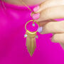 Gold Plated Tapered Statement Necklace, thumbnail 6 of 12