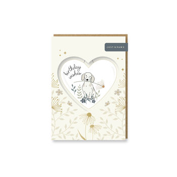 Just Paws 'Birthday Wishes' Greeting Card With Heart Hanger, 3 of 3
