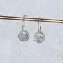 Sterling Silver Textured Circle Charm Hoops, thumbnail 4 of 10