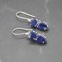 Sapphire Earrings: Gold Or Silver, Minimalist Jewelry, thumbnail 10 of 11