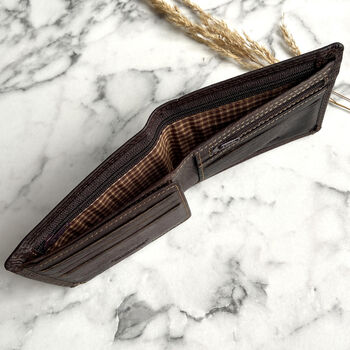 Rfid Secure Men's Brown Leather Wallet, 4 of 4
