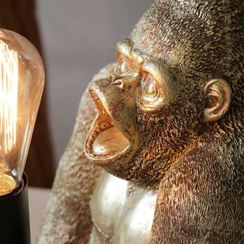 Gold Gorilla Table Lamp, 2 of 8