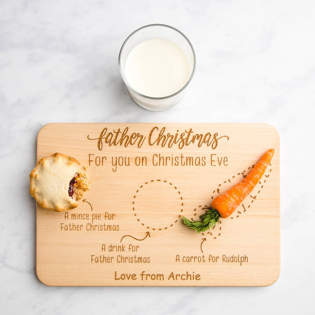Father Christmas Eve Personalised Treat Board/Plate, 1 of 6