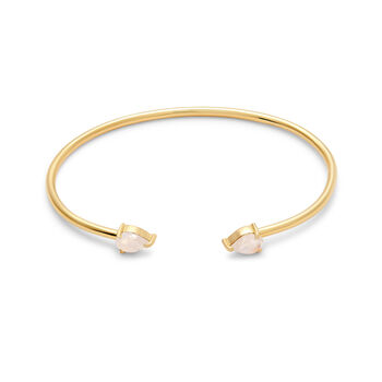 Moonstone Teardrop Adjustable Gold Plated Cuff Bracelet, 10 of 10