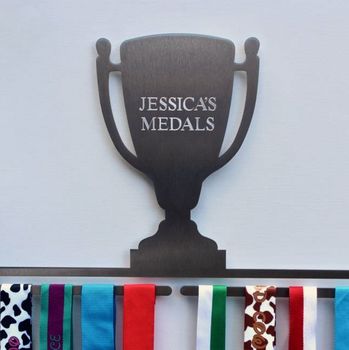 Personalised Trophy Medal Hanger Wall Display, 2 of 5