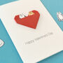 Personalised Cat Valentine's Day Origami Heart Card, thumbnail 3 of 10