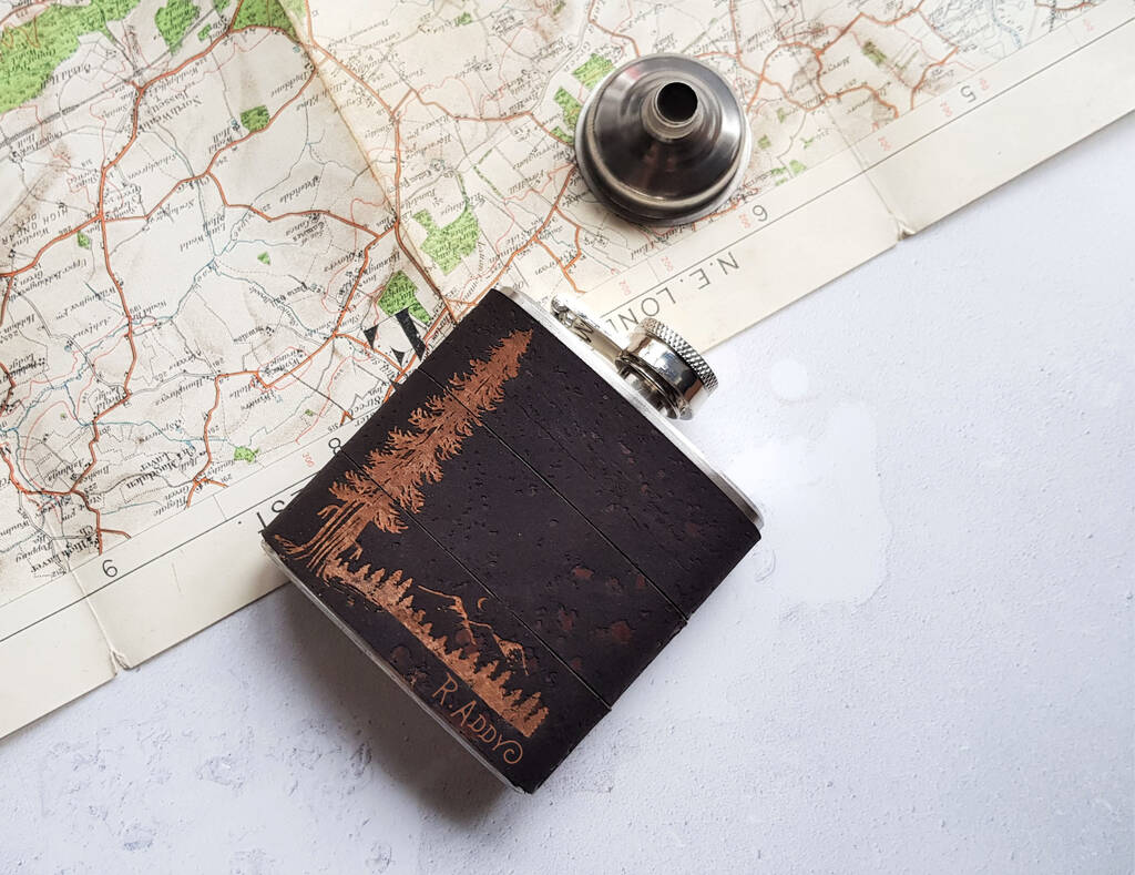 Personalised Mountain Hip Flask In Cork, 1 of 4