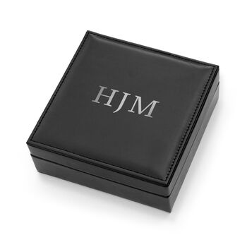 Monogrammed Luxury Men's Black Accessories Box, 6 of 6