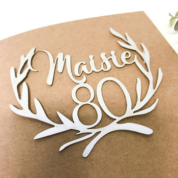 Personalised Papercut 80th Birthday Card, 5 of 12
