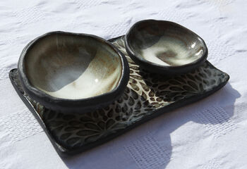 Salt And Pepper / Dip, Soy, Sauce Dishes With Tray, 11 of 12