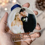 Personalised First Christmas Married Photo Ornament Gift, thumbnail 1 of 11
