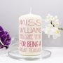 Personalised Thank You Candle For Teachers, thumbnail 2 of 9