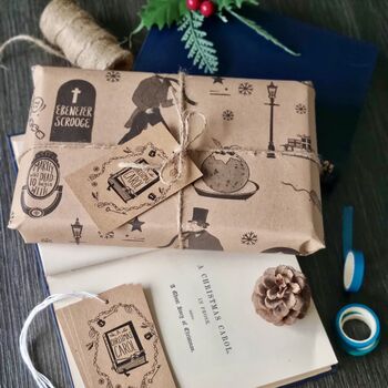 A Christmas Carol Luxury Kraft Wrapping Paper, 3 of 5