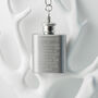 Personalised Silver Plated Lucky Sixpence Hip Flask, thumbnail 6 of 6