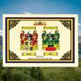 Unframed Personalised Double Coat Of Arms Scroll, thumbnail 1 of 7