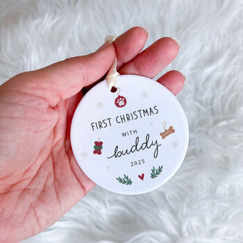 Pet First Christmas Gift Ceramic Ornament, 5 of 7