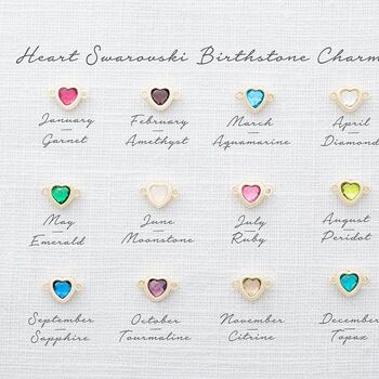Create Your Own Family Heart Birthstone Bracelet, 6 of 12