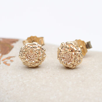 18ct Gold And Sterling Silver Birth Flower Earrings, 12 of 12