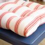 Cranberry Red Striped Seat Pads, thumbnail 3 of 3