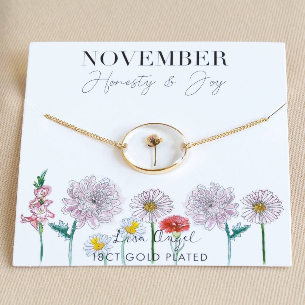 birth flower charm bracelet