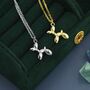 Tiny Balloon Dog Pendant Necklace In Sterling Silver, thumbnail 2 of 11