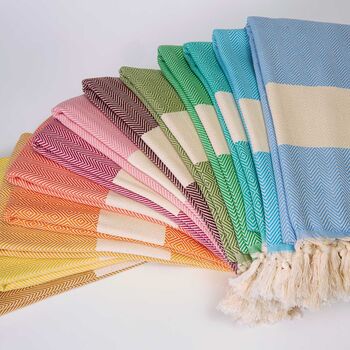 Hammam Towel/ Bath Towel Bright Pink, 2 of 3