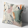 Abstract Cushion Cover With Green, Orange And Ivory, thumbnail 3 of 5