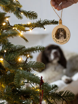 Custom Pet Portrait Christmas Tree Decoration, 3 of 12