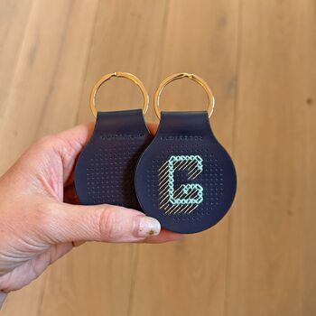 Stitch Your Own Personalised Keyring Kit Vegan Leather, 11 of 12