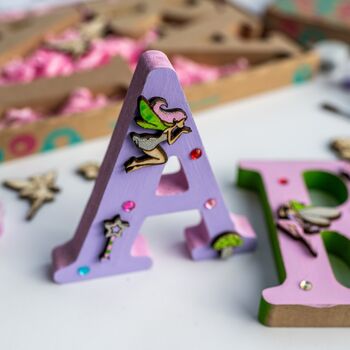 Personalised Paint Your Own Fairy Wooden Name, 5 of 7