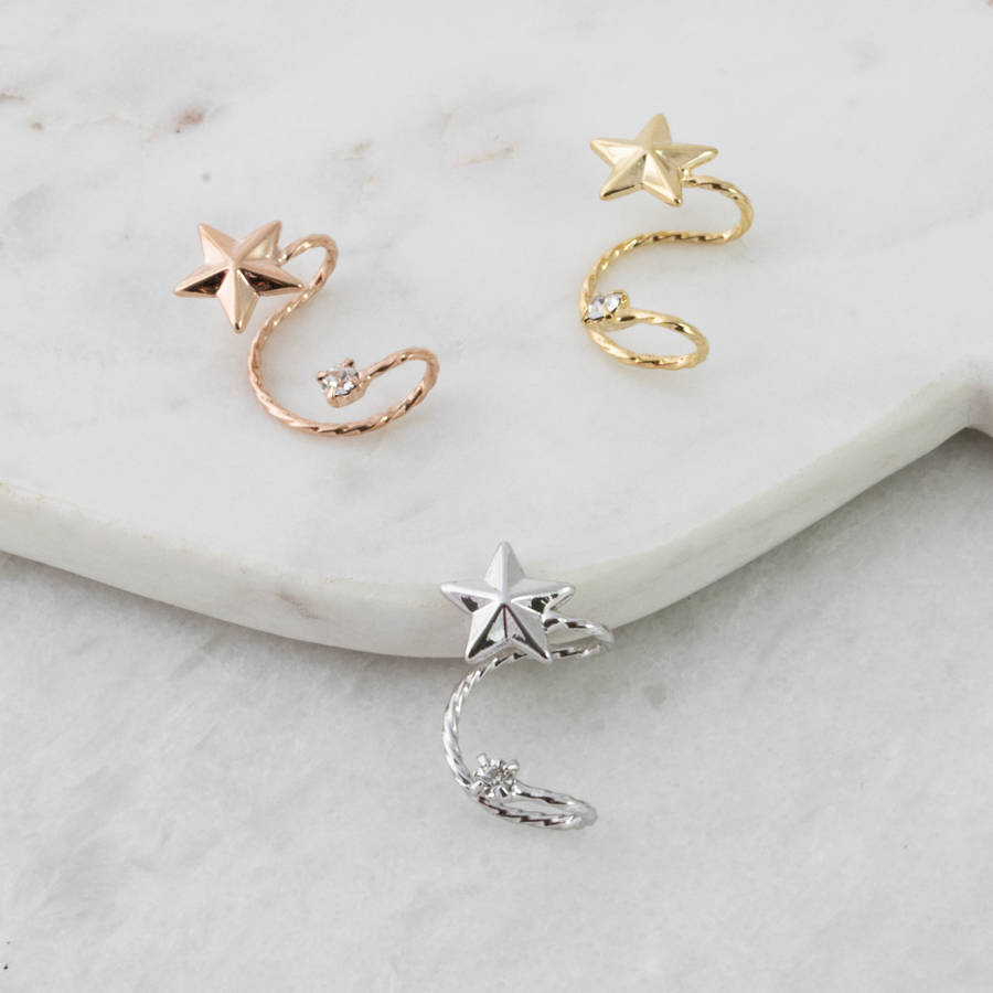 star and dot ear cuff by dose of rose | notonthehighstreet.com