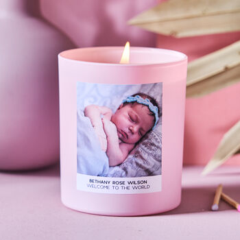Personalised Baby Gift Photo Candle, 2 of 3