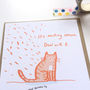 '10 Strokes Minimum' Cat Greeting Card, thumbnail 2 of 2