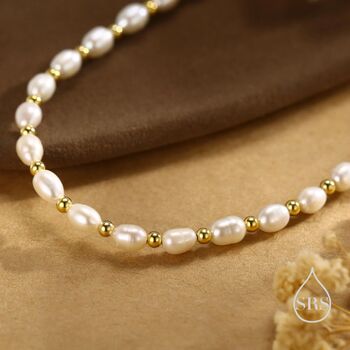 Freshwater Pearl Beaded Bracelet In Sterling Silver, 6 of 12